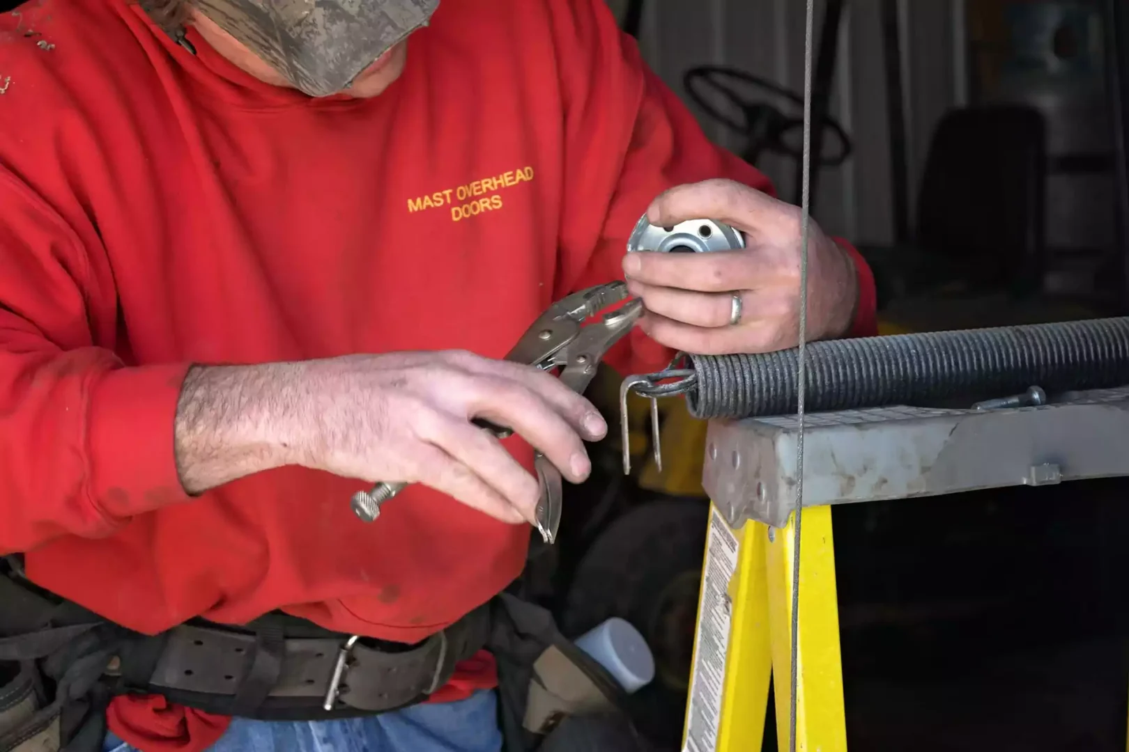 Garage door spring repair